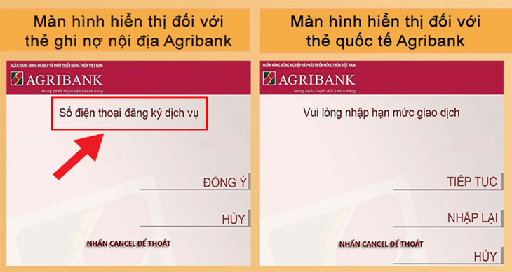 Nhập số điện thoại đăng ký tài khoản Agribank