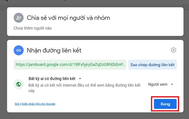 Sau đó, dừng chia sẻ bảng trắng trong Google Meet.