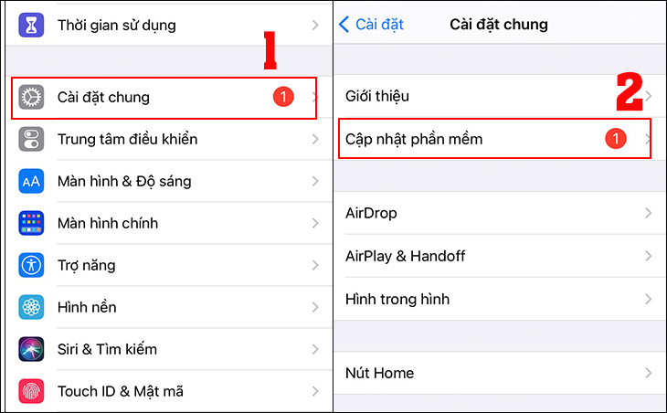 Kiểm tra các bản cập nhật phần mềm iPhone