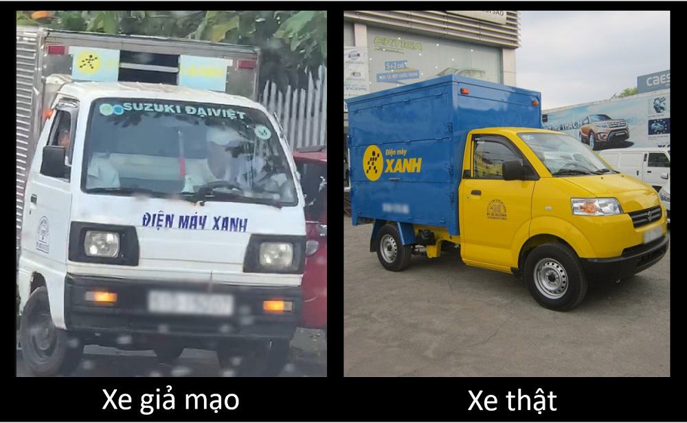 Quan sát kỹ để nhận biết xe giao hàng giả mạo