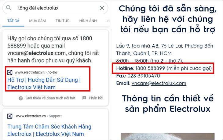 Tra cứu tổng đài hãng