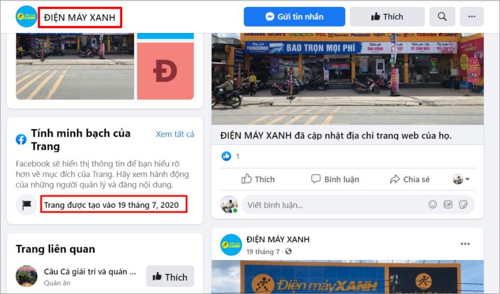 Fanpage giả mạo