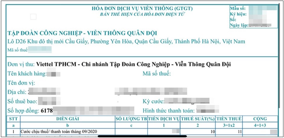 Xem chi tiết hóa đơn điện tử