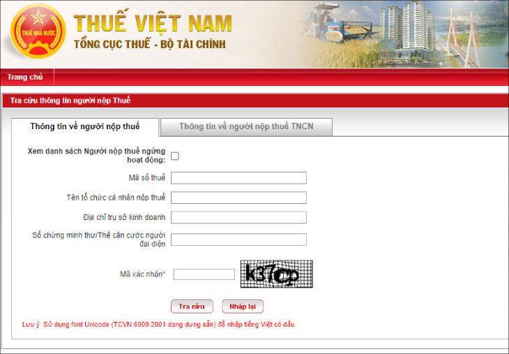 Bạn có thể truy cập trang web của Tổng cục Thuế Việt Nam theo đường dẫn http://tracuunnt.gdt.gov.vn/tcnnt/mstdn.jsp.  gọi