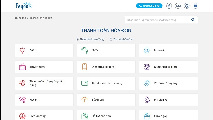 Thanh toán qua trang web thanh toán