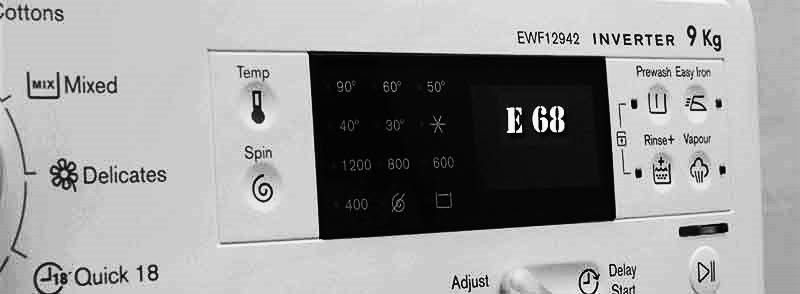Đặc điểm nhận dạng lỗi E68 của máy giặt Electrolux