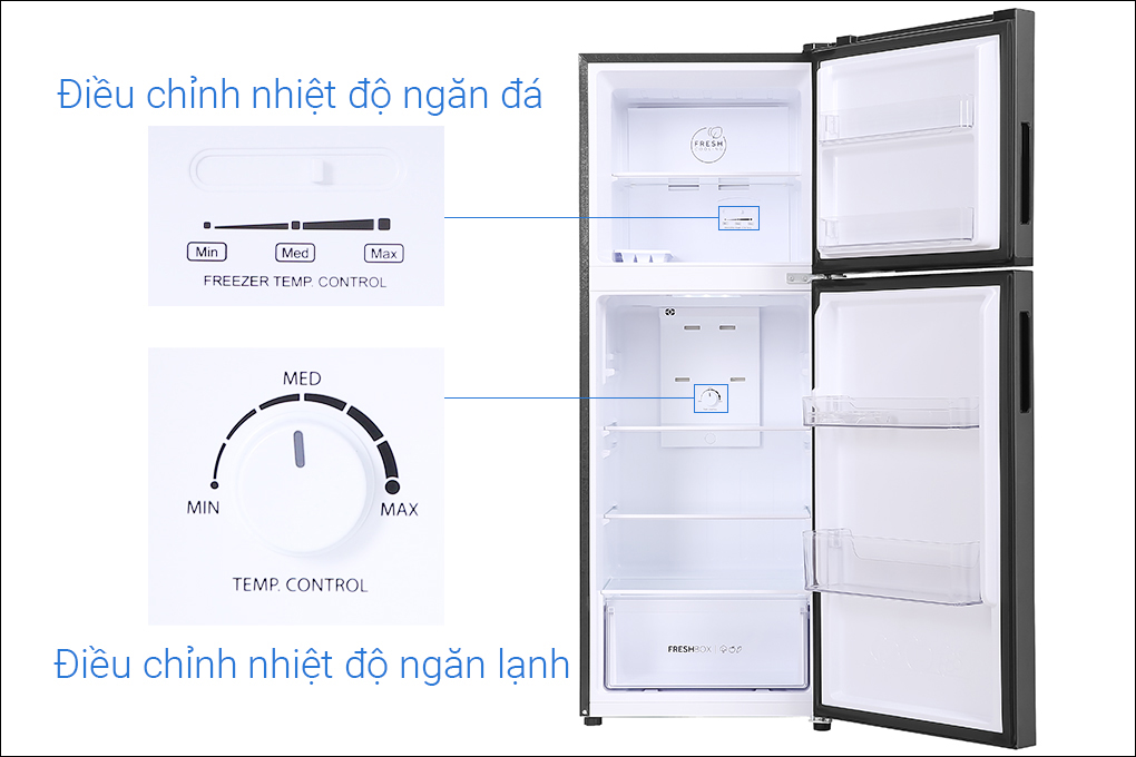 Cách điều chỉnh nhiệt độ của tủ lạnh aqua bằng một núm xoay