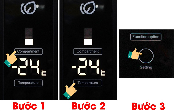 Cách cài đặt nhiệt độ tủ lạnh bằng bảng điều khiển