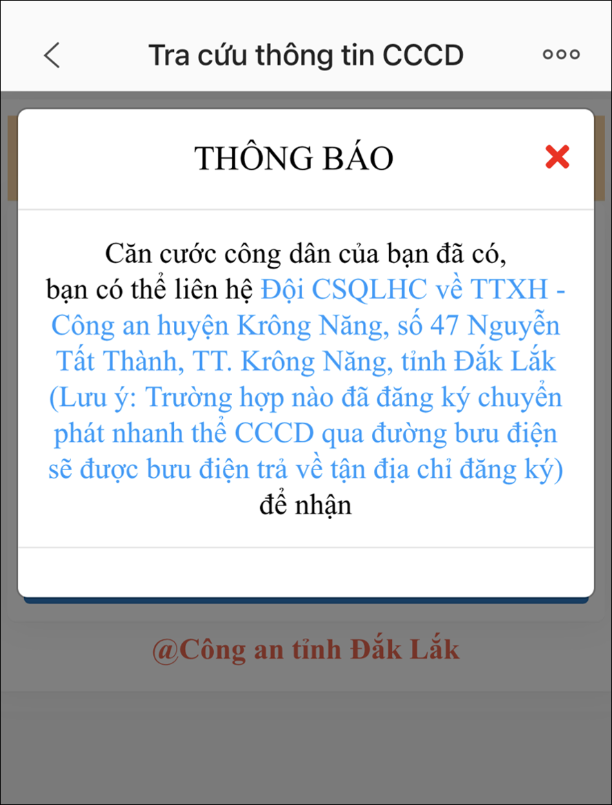 Lưu ý đối với những người đã có thẻ CCCD.