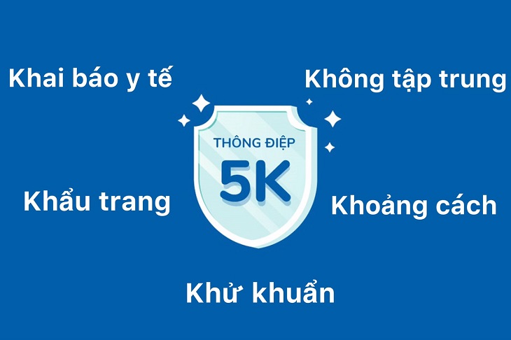 Thực hiện đầy đủ và nghiêm túc “Nguyên tắc 5K”.