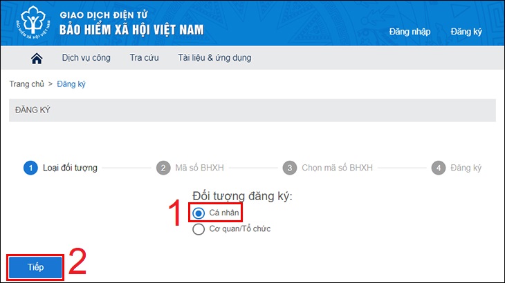 Bạn chọn Subscriber as Personal và nhấn Next.