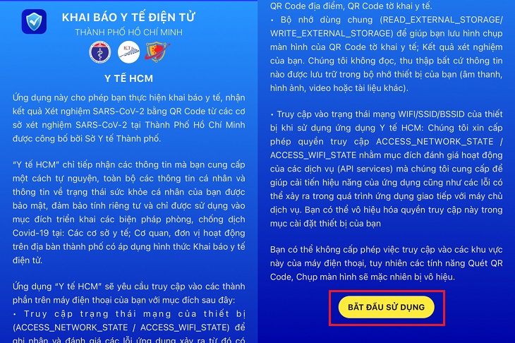 Trên giao diện chính, kéo xuống cuối phần giới thiệu và chọn Bắt đầu sử dụng