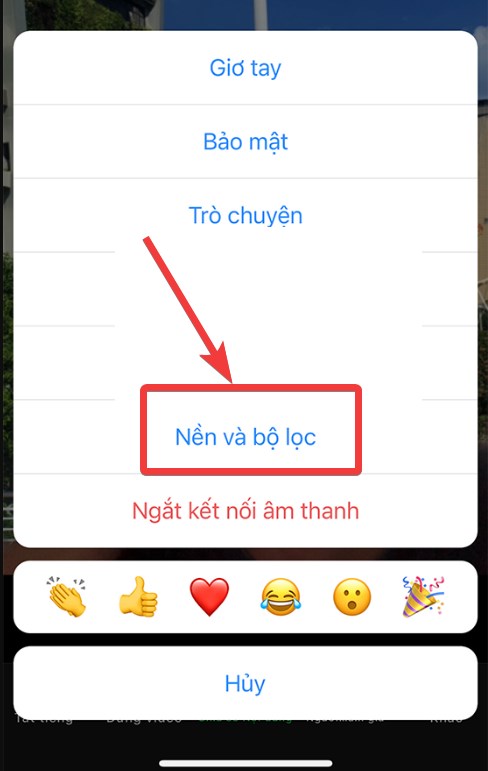 Chọn hình nền và bộ lọc