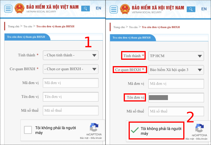 Hướng dẫn tra cứu đơn vị tham gia Bảo hiểm xã hội đơn giản trên điện thoại, máy tính