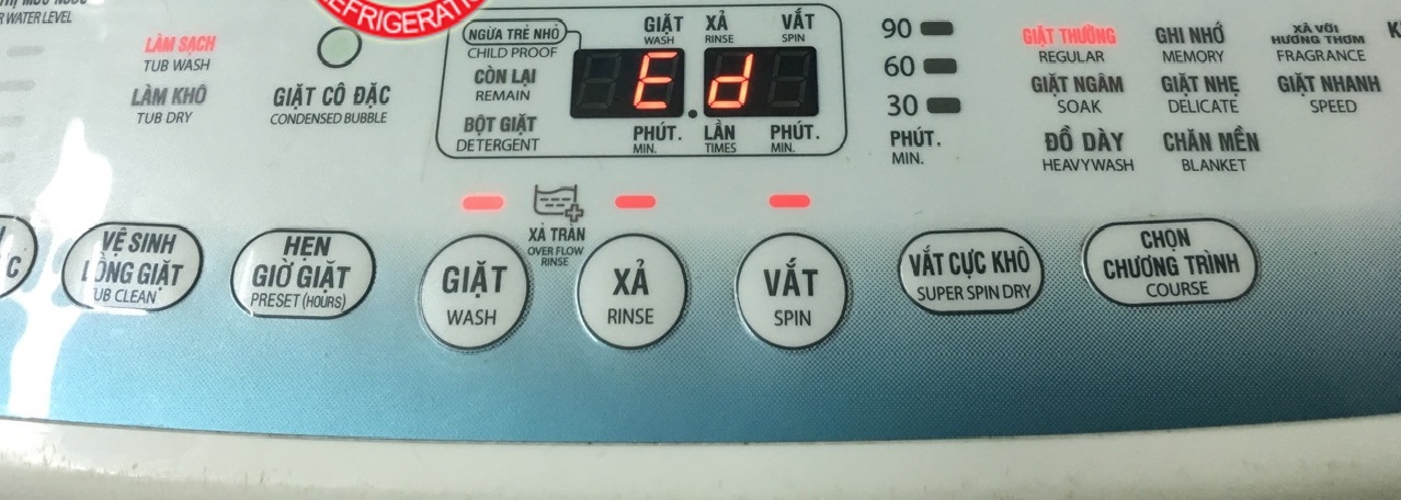 Lỗi ED máy giặt Toshiba là gì? Nguyên nhân và cách khắc phục chuẩn xác