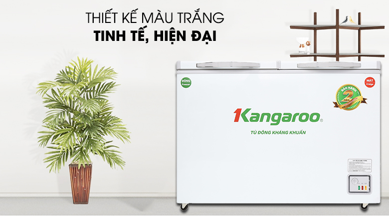 Tủ đông Kangaroo 252 lít KG 400NC2 có thiết kế tinh tế, hiện đại phù hợp với mọi không gian phòng