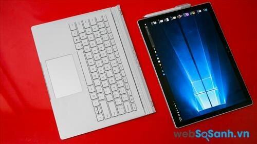 So sánh máy tính bảng lai Surface Book và Surface Pro 4