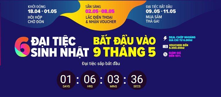 Bật mí 99+ MÃ GIẢM GIÁ ĐỘC QUYỀN chỉ áp dụng trong chương trình ĐẠI TIỆC SINH NHẬT Lazada (09 – 11/05)