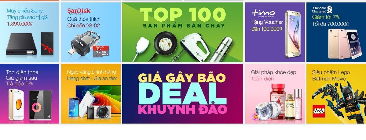 Khuyến mãi, giảm giá Lazada mới nhất tháng 2/2017