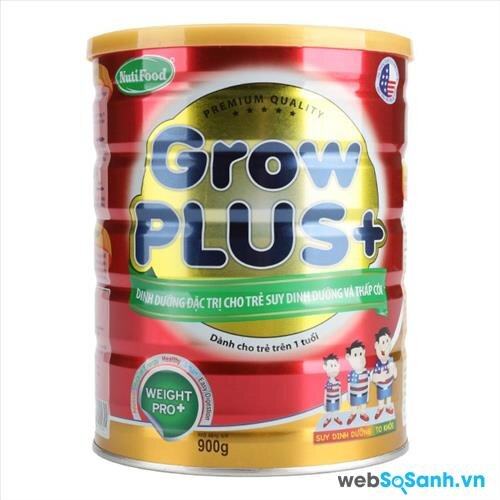 Sữa bột Nutifood Grow Plus cho trẻ suy dinh dưỡng từ 1 tuổi trở lên