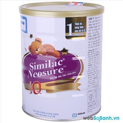 Sữa bột Similac Neosure IQ số 1 dành cho bé nhẹ cân, sinh non