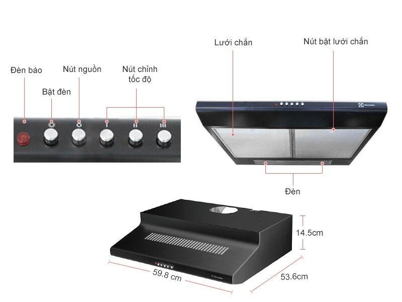 Máy hút mùi Electrolux eft6510k 