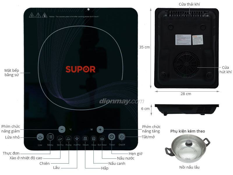 Bếp cảm ứng dễ sử dụng Supor SDHCB45VN-210