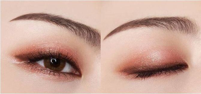 Phủ phấn mắt cùng màu lên đường eyeliner