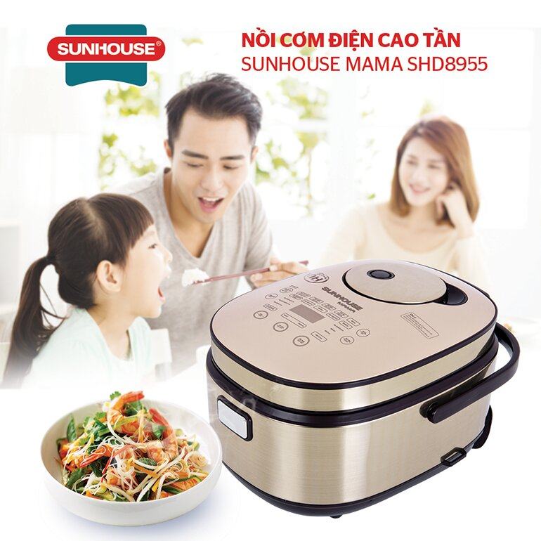 Nồi cơm điện cao tần Sunhouse có giá dao động từ 2.000.000 - 4.000.000 đồng