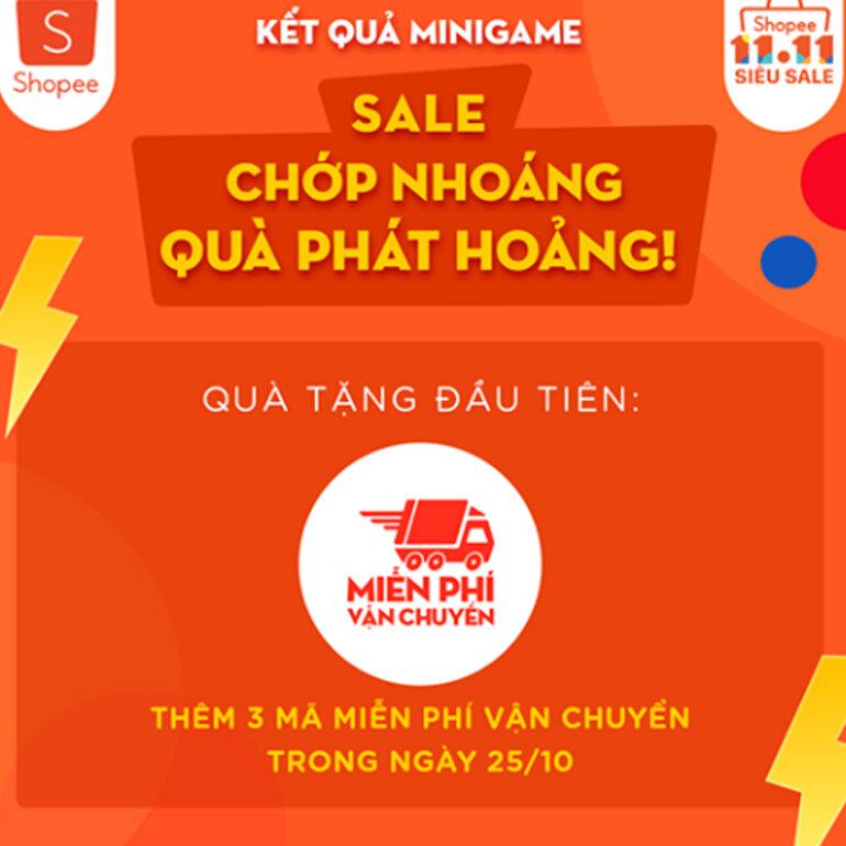 Shopee thách đấu Lazada với Flash Sale khởi động 11.11 – Sale chớp nhoáng quà phát hoảng