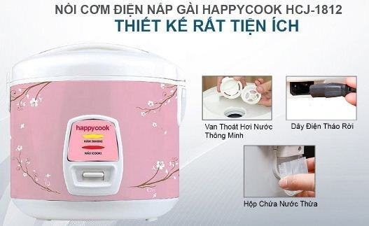 Nồi cơm điện Happy Cook có mấy loại?