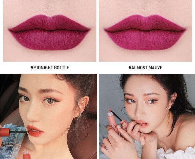 Review 10 màu son 3CE Soft Lip Lacquer