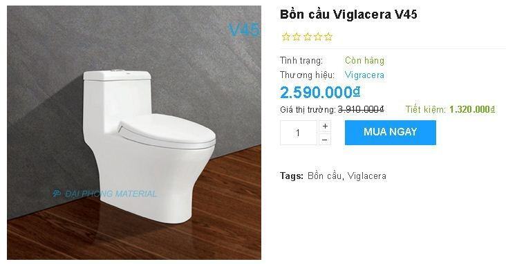 Bồn cầu Viglacera V45