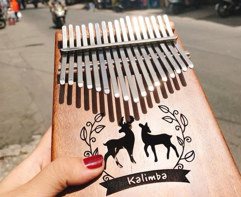 17 nốt kalimba / phím đàn làm bằng gỗ Koa