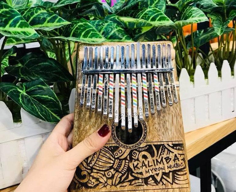 17 nốt kalimba / phím đàn làm bằng gỗ Koa