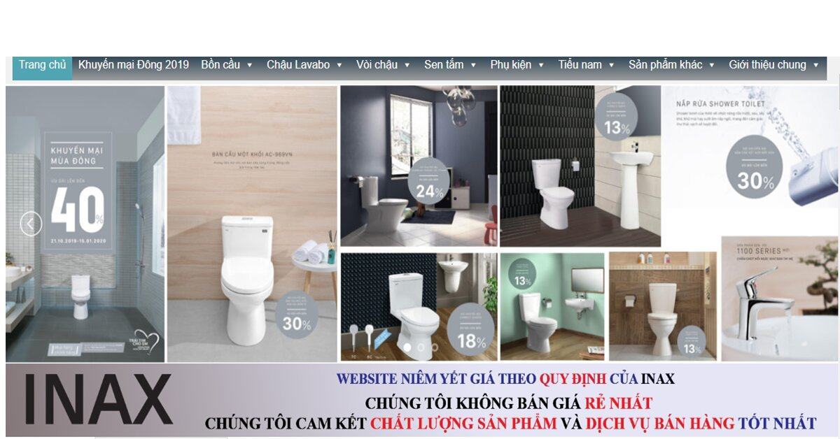 Địa chỉ mua thiết bị vệ sinh Inax chính hãng giá rẻ tại Hà Nội