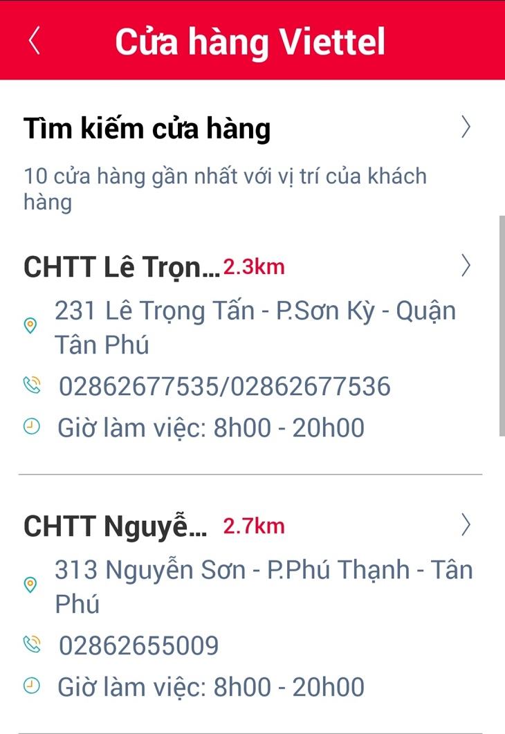 Tìm doanh nghiệp gần nhất