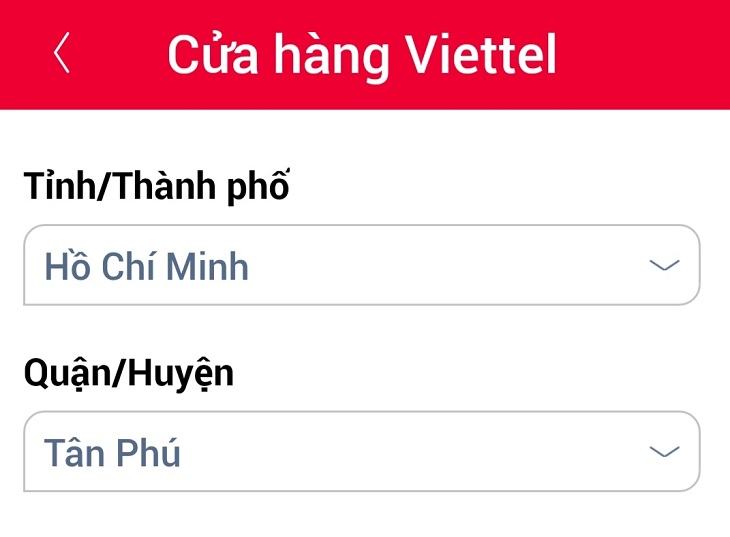 Tìm kiếm theo tỉnh / thành phố và quận / huyện