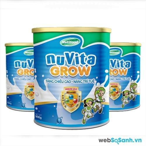 Sữa bột Nutifood NuVita Grow tăng trưởng chiều cao cho bé trên 3 tuổi