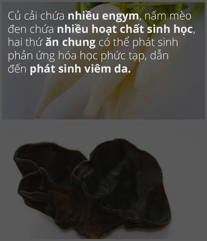 Củ cải không hợp với nấm đen