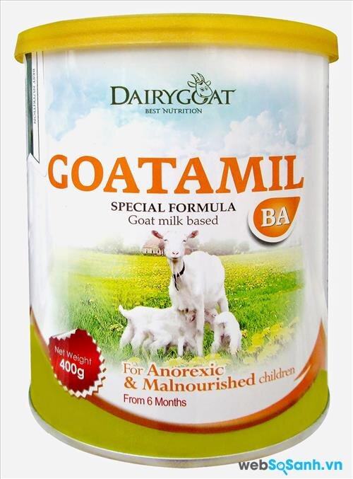 Sữa dê Goatamil BA sữa đặc biệt dành cho trẻ biếng ăn, suy dinh dưỡng