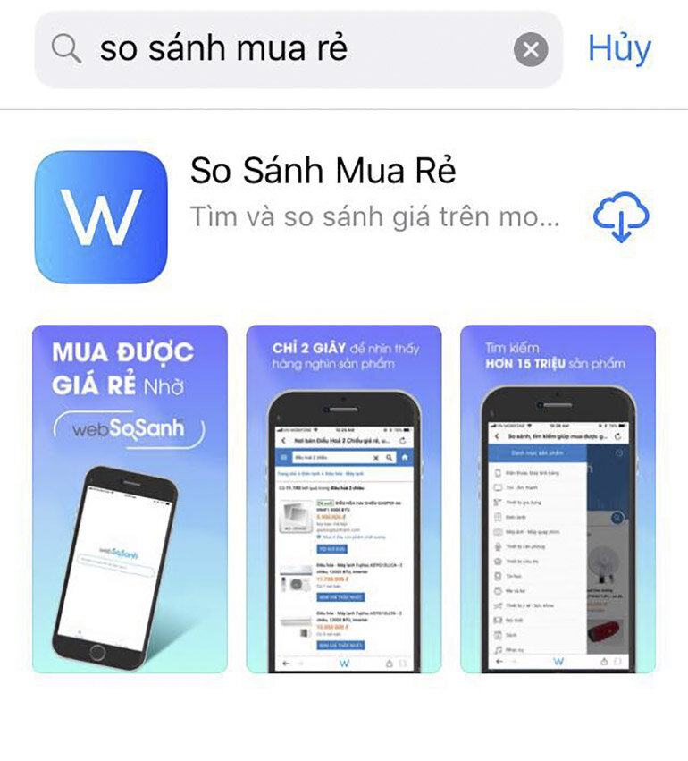 Hướng dẫn tải app so sánh mua rẻ trên điện thoại iPhone để săn khuyến mãi khủng lớn nhất năm 2018