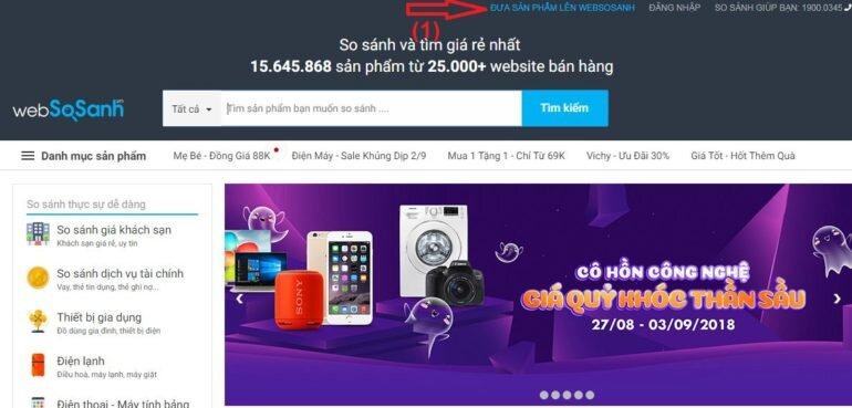 Hướng dẫn cách đưa sản phẩm lên Websosanh.vn nhanh nhất