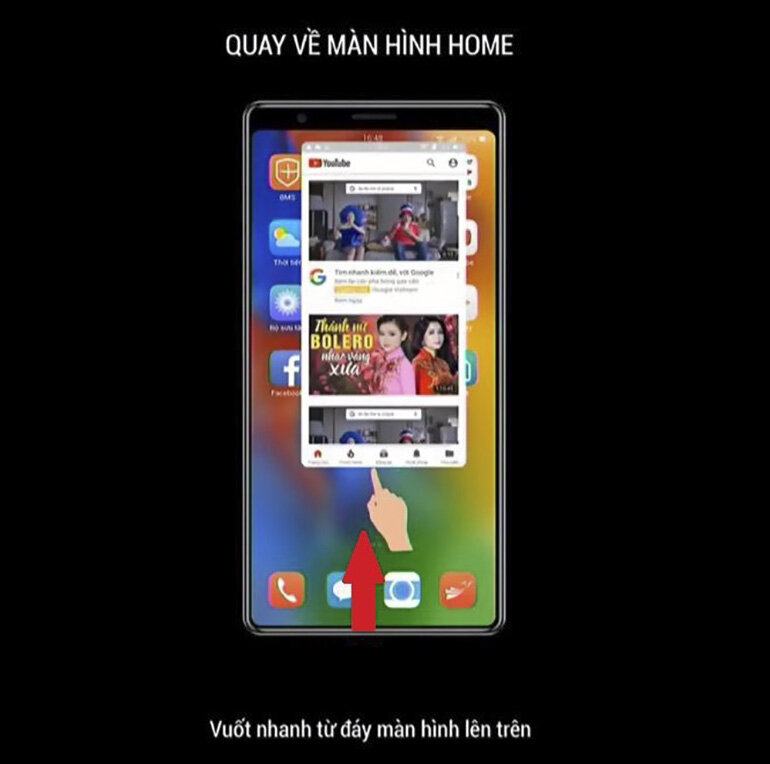 Hướng dẫn sử dụng Bphone 3 khi màn hình không có nút Home