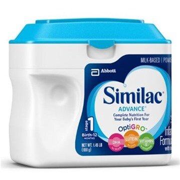 Sữa bột cho trẻ sơ sinh Similac Advance - dành cho bé 0-12 tháng - Nắp xanh - 658g