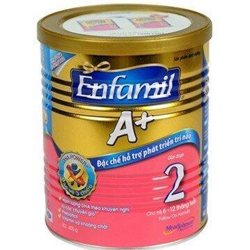 Sữa bột Enfamil A + 2 - hộp 400g (dành cho bé từ 6-12 tháng)