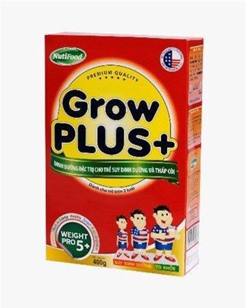 Nutifood Grow Plus + Bột suy dinh dưỡng - hộp 400g (hộp giấy dành cho trẻ suy dinh dưỡng từ 1 tuổi)