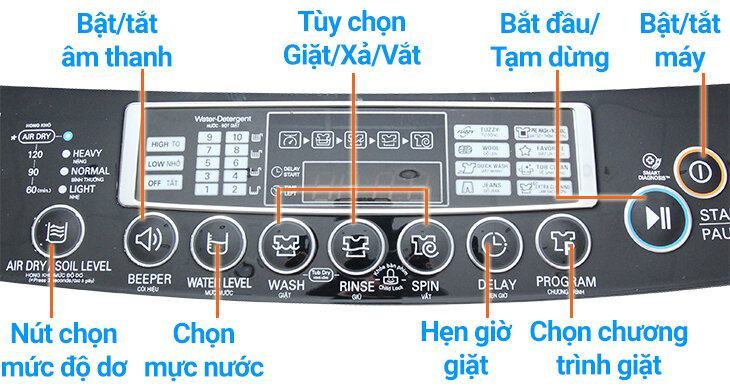 Hướng dẫn cách sử dụng máy giặt LG lồng đứng để giặt/vắt khô quần áo