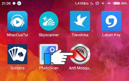 Cách đuổi muỗi bằng điện thoại Android