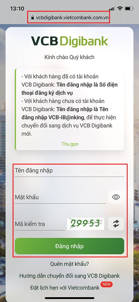 Hủy dịch vụ SMS đang hoạt động qua VCB - IB @ nking